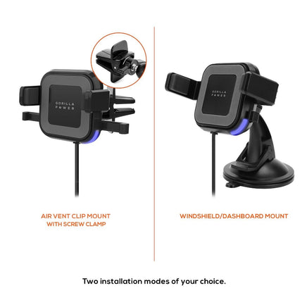 mbeat Gorilla Power 10W Wireless Car Charger With 2.4A USB Charging, Air Vent Clip & Windshield Stand Afterpay Day: Trending Tech Kings Warehouse 