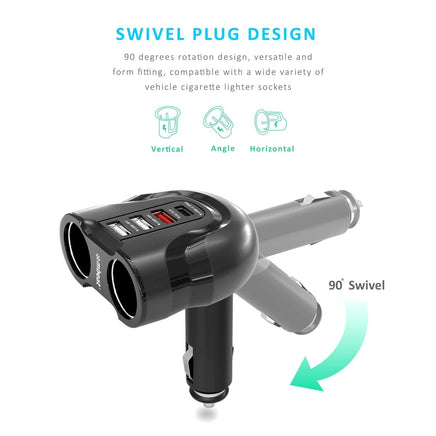 mbeat Gorilla Power 4 Ports USB-C & QC 3.0 Car Charger Afterpay Day: Trending Tech Kings Warehouse 