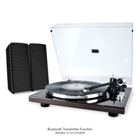 mbeat Hi-Fi Bluetooth Turntable (MMC, USB, Anti-skating, Preamplifier) - Macassar Ebony Audio & Video Kings Warehouse 