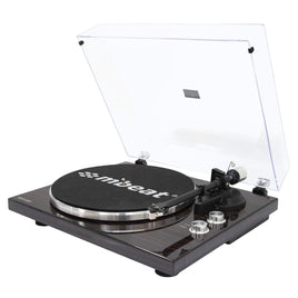 mbeat Hi-Fi Bluetooth Turntable (MMC, USB, Anti-skating, Preamplifier) - Macassar Ebony Audio & Video Kings Warehouse 