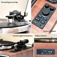 mbeat Hi-Fi Turntable with Built-In Bluetooth Receiving Speaker Audio & Video Kings Warehouse 