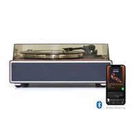 mbeat Hi-Fi Turntable with Built-In Bluetooth Receiving Speaker Audio & Video Kings Warehouse 