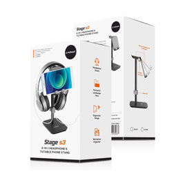 mbeat Stage S3 2-in-1 Headphone and Tiltable Phone Holder Stand Audio & Video Kings Warehouse 