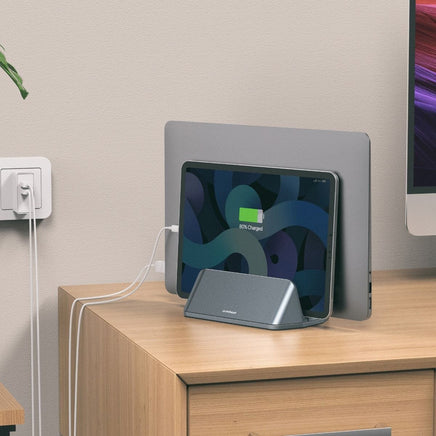 mbeat Stage S5 Adjustable Dual Bay Tablet, Laptop and MacBook Vertical Stand Afterpay Day: Furniture Frenzy Kings Warehouse 