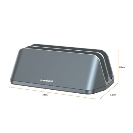 mbeat Stage S5 Adjustable Dual Bay Tablet, Laptop and MacBook Vertical Stand Afterpay Day: Furniture Frenzy Kings Warehouse 