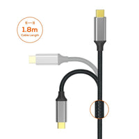 mbeat Tough Link 1.8m 4K USB-C to Display Port Cable - Space Grey Electronics Kings Warehouse 
