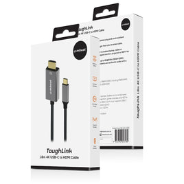 mbeat Tough Link 1.8m 4K USB-C to HDMI Cable - Space Grey Appliances Kings Warehouse 
