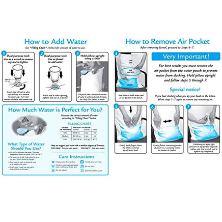 Mediflow Adjustable Waterbase Water Neck Pain Reduction Standard Pillow Home & Garden Kings Warehouse 