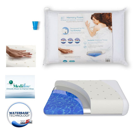 Mediflow Luxurious Memory Foam Water Pillow 46 x 66 cm Home & Garden Kings Warehouse 
