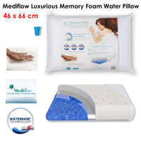 Mediflow Luxurious Memory Foam Water Pillow 46 x 66 cm Kings Warehouse 