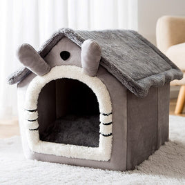 Medium Dog House Bed Portable Cat Bed Removable Cushion Cat Cave, Foldable Pets Puppy Kitten Rabbit cat supplies Kings Warehouse 