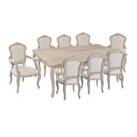 Medium Size Oak Wood White Washed Finish Arm Chair Dining Set Furniture Kings Warehouse 