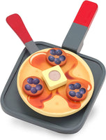 Melissa & Doug Flip and Serve Pancake Set (19 pcs) - Wooden Breakfast Play Food Kings Warehouse 