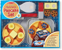 Melissa & Doug Flip and Serve Pancake Set (19 pcs) - Wooden Breakfast Play Food Kings Warehouse 