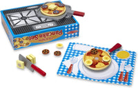 Melissa & Doug Flip and Serve Pancake Set (19 pcs) - Wooden Breakfast Play Food Kings Warehouse 