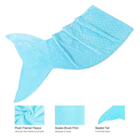 Mermaid Tail Blue Soft Blanket Throw Home & Garden Kings Warehouse 