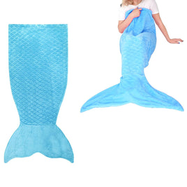 Mermaid Tail Blue Soft Blanket Throw Home & Garden Kings Warehouse 
