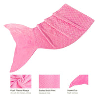 Mermaid Tail Pink Soft Blanket Throw Home & Garden Kings Warehouse 