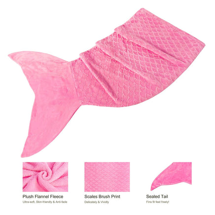 Mermaid Tail Pink Soft Blanket Throw Home & Garden Kings Warehouse 