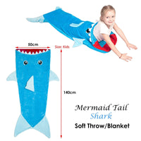 Mermaid Tail Shark Soft Blanket Throw Home & Garden Kings Warehouse 