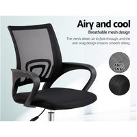 Mesh Office Chair Mid Back Black Furniture Kings Warehouse 