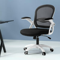 Mesh Office Chair Mid Back Black Furniture Kings Warehouse 