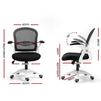 Mesh Office Chair Mid Back Black Furniture Kings Warehouse 