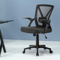 Mesh Office Chair Mid Back Black Furniture Kings Warehouse 