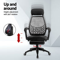 Mesh Office Chair Recliner Black Furniture Kings Warehouse 