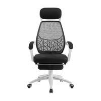 Mesh Office Chair Recliner Black White Furniture Kings Warehouse 