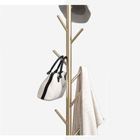 Metal Coat Rack Marble Base 8 Hooks Clothes Tree Hat Display Hanger Bag Organiser bedroom furniture Kings Warehouse 