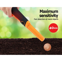 Metal Detector 40MM Sensitive Handheld Pinpointer Waterproof Automatic Hunter Orange Outdoor Kings Warehouse 