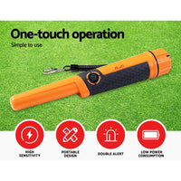 Metal Detector 40MM Sensitive Handheld Pinpointer Waterproof Automatic Hunter Orange Outdoor Kings Warehouse 