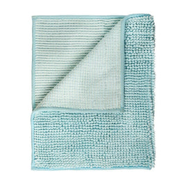 Microfiber Shower & Bathroom Bath Mat Non Slip Soft Pile Design (Aqua) EOFY Kings Warehouse 