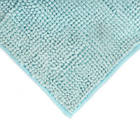 Microfiber Shower & Bathroom Bath Mat Non Slip Soft Pile Design (Aqua) EOFY Kings Warehouse 