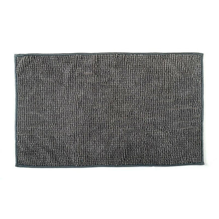 Microfiber Shower & Bathroom Bath Mat Non Slip Soft Pile Design (Dark Grey) EOFY Kings Warehouse 