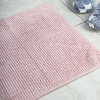 Microfiber Shower & Bathroom Bath Mat Non Slip Soft Pile Design (Pink) EOFY Kings Warehouse 