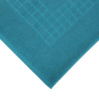 Microfiber Soft Non Slip Bath Mat Check Design (Petrol) EOFY Kings Warehouse 