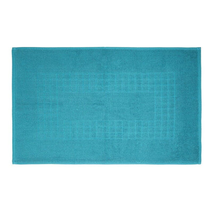 Microfiber Soft Non Slip Bath Mat Check Design (Petrol) EOFY Kings Warehouse 