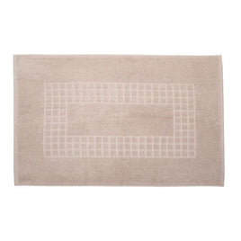 Microfiber Soft Non Slip Bath Mat Check Design (Taupe) EOFY Kings Warehouse 