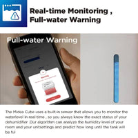 Midea Cube dehumidifier with smart wi-fi, 12L tank for up to 20L per day dehumidification MDDM20 Appliances Kings Warehouse 