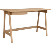 Mindil Office Desk Student Study Table Solid Wooden Timber Frame - Ash Natural