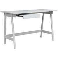 Mindil Office Desk Student Study Table Solid Wooden Timber Frame - White Kings Warehouse 