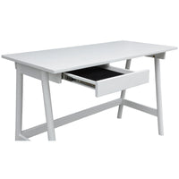 Mindil Office Desk Student Study Table Solid Wooden Timber Frame - White Kings Warehouse 