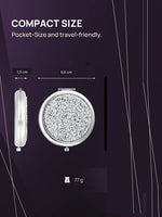 Mini Mix Diamond 1X/2X Magnifying Round Metal Pocket Makeup Mirror (Silver) Kings Warehouse 