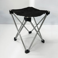 Mini Portable Outdoor Folding Stool Camping Fishing Picnic Chair Seat 80kg Black Outdoor Kings Warehouse 