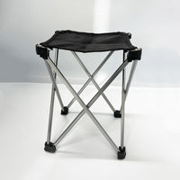 Mini Portable Outdoor Folding Stool Camping Fishing Picnic Chair Seat 80kg Black Outdoor Kings Warehouse 