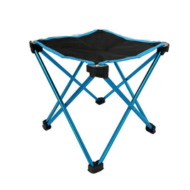 Mini Portable Outdoor Folding Stool Camping Fishing Picnic Chair Seat 80kg Blue Outdoor Kings Warehouse