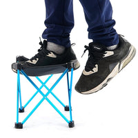 Mini Portable Outdoor Folding Stool Camping Fishing Picnic Chair Seat 80kg Blue Outdoor Kings Warehouse 