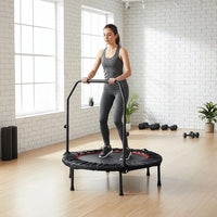Mini Rebounder Trampoline with Adjustable Handle – Fitness Bounce Trainer Sports & Fitness Kings Warehouse 